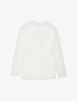 Emporio Armani Brand-appliqué Long-sleeve Cotton-jersey T-shirt 6-14 Years 5 Emporio Armani Brand-appliqué Long-sleeve Cotton-jersey T-shirt 6-14 Years -Kid Couture R04148274 0101RIC0150 ALT02