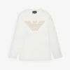 Emporio Armani Brand-appliqué Long-sleeve Cotton-jersey T-shirt 6-14 Years