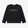 Emporio Armani Brand-print Crewneck Jersey Sweatshirt 4-16 Years