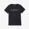 Emporio Armani Brand-print Short-sleeve Cotton-jersey T-shirt 4-16 Years