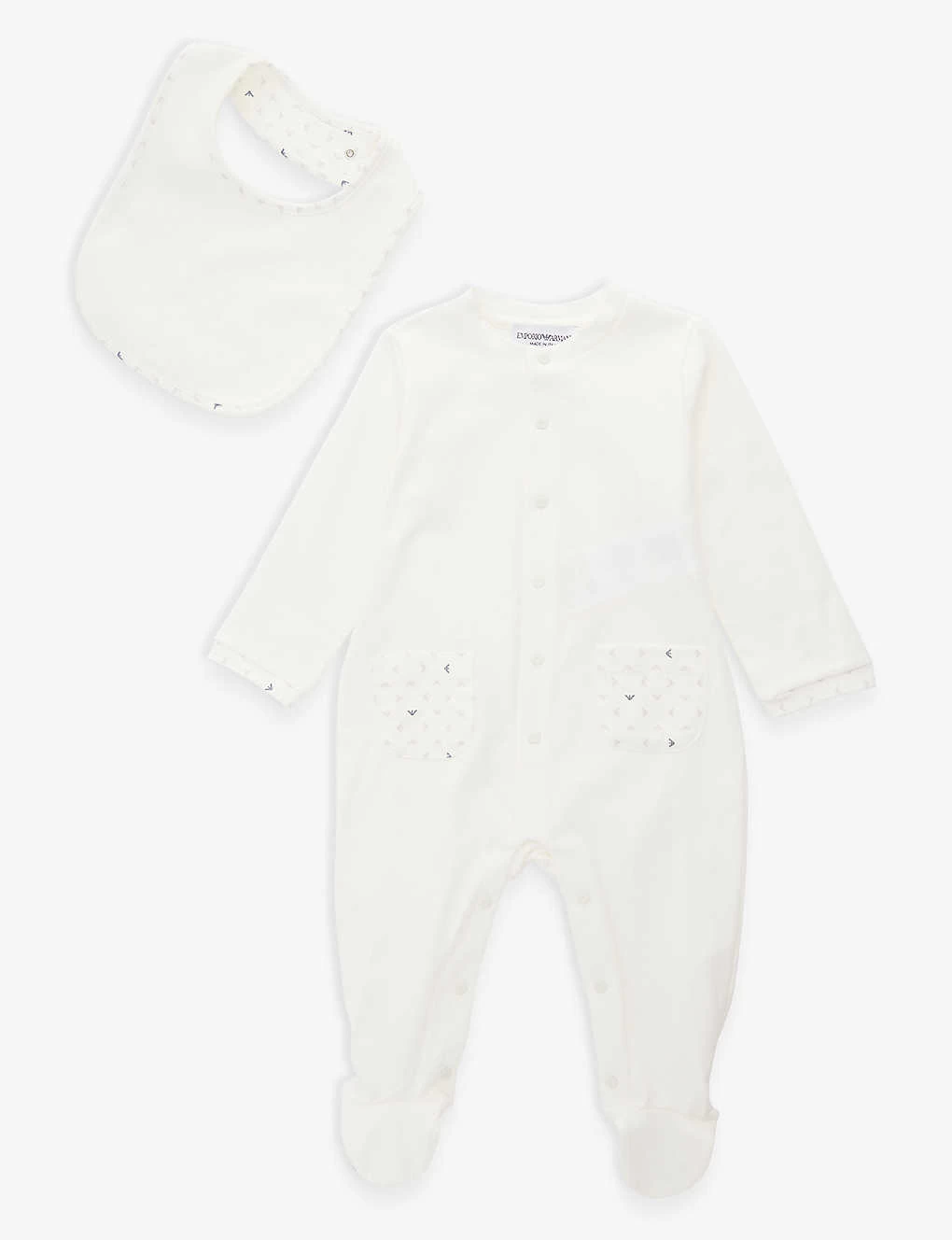 Emporio Armani Brand-print Two-piece Cotton-jersey Set 9 Months 1 Emporio Armani Brand-print Two-piece Cotton-jersey Set 9 Months