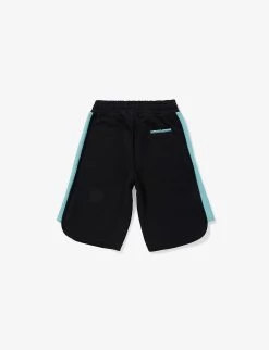 Emporio Armani Logo-print Contrast-panel Cotton-jersey Shorts 5 Emporio Armani Logo-print Contrast-panel Cotton-jersey Shorts -Kid Couture R04148305 NERO ALT02