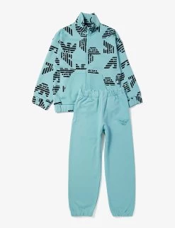 Emporio Armani Graphic-print Cotton-jersey Tracksuit 8-12 Years