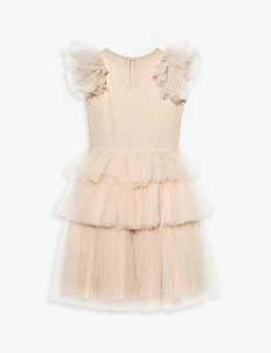 Marigold Tutu Tulle Dress 4-11 Years -Kid Couture R04148904 LINEN ALT02