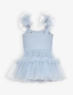 Divinity Ruffle-tulle Embellished Woven Tutu Dress 3-24 Months -Kid Couture R04148907 BLUEDUSK ALT02