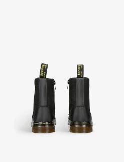 Dr. Martens Lace-up 8-eye Woven Boots 6-10 Years -Kid Couture R04149296 BLACK ALT03