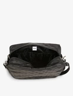 Boss Monogram-print Padded-shell Changing Bag -Kid Couture R04150697 BLACK ALT03