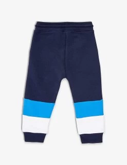 Boss Brand-print Regular-fit Cotton-blend Jogging Bottoms 6 Months - 3 Years -Kid Couture R04150707 NAVY ALT02