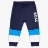 Boss Brand-print Regular-fit Cotton-blend Jogging Bottoms 6 Months - 3 Years