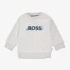 Boss Logo-print Long-sleeve Cotton-blend Sweatshirt 6 Months-3 Years