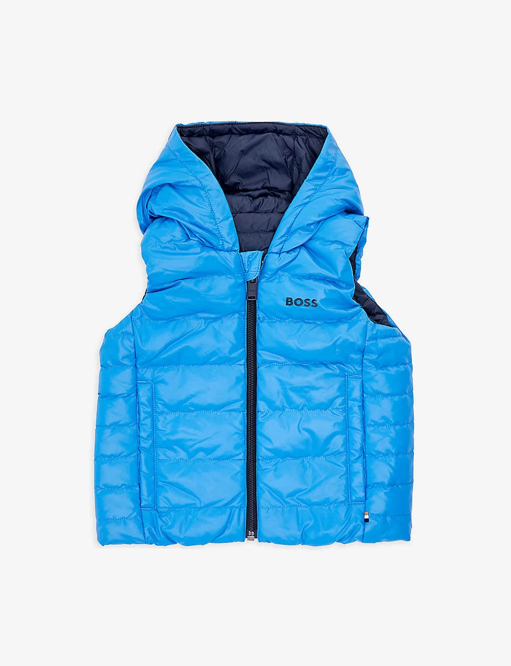 Boss Logo-print Reversible Shell-down Gilet 3 Months-3 Years 1 Boss Logo-print Reversible Shell-down Gilet 3 Months-3 Years