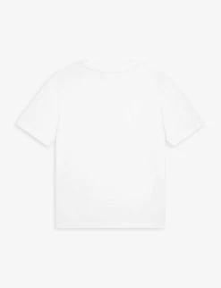 Boss Logo-print Short-sleeve Cotton T-shirt 2-16 Years -Kid Couture R04150770 WHITE ALT02