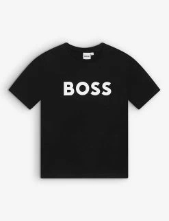 Boss Logo-print Short-sleeve Cotton-jersey T-shirt 4-16 Years