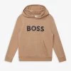 Boss Logo-print Long-sleeve Cotton-jersey Hoody 4-16 Years