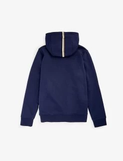 Boss Logo-print Zipped Cotton-blend Hoody 4-14 Years -Kid Couture R04150785 NAVY ALT02