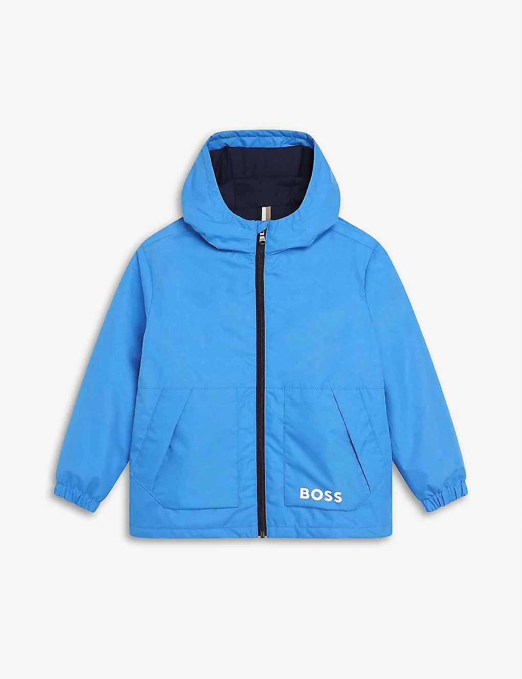 Boss Water-Reactive Logo Shell Windbreaker Jacket 8-14 Years 1 Boss Water-Reactive Logo Shell Windbreaker Jacket 8-14 Years