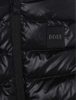 Boss Logo-patch Reversible Puffer Gilet 4-16 Years -Kid Couture R04150791 STONE ALT05