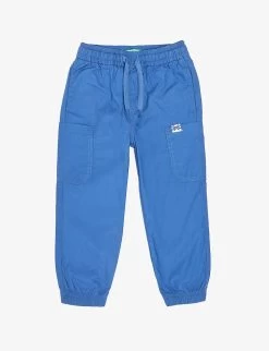 Benetton Brand-tab Elasticated-waist Cotton-poplin Trousers 3-6 Years