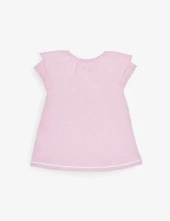 Benetton Embellished-hem A-line Stretch-cotton Dress 1-18 Months 5 Benetton Embellished-hem A-line Stretch-cotton Dress 1-18 Months -Kid Couture R04151589 PINK ALT02