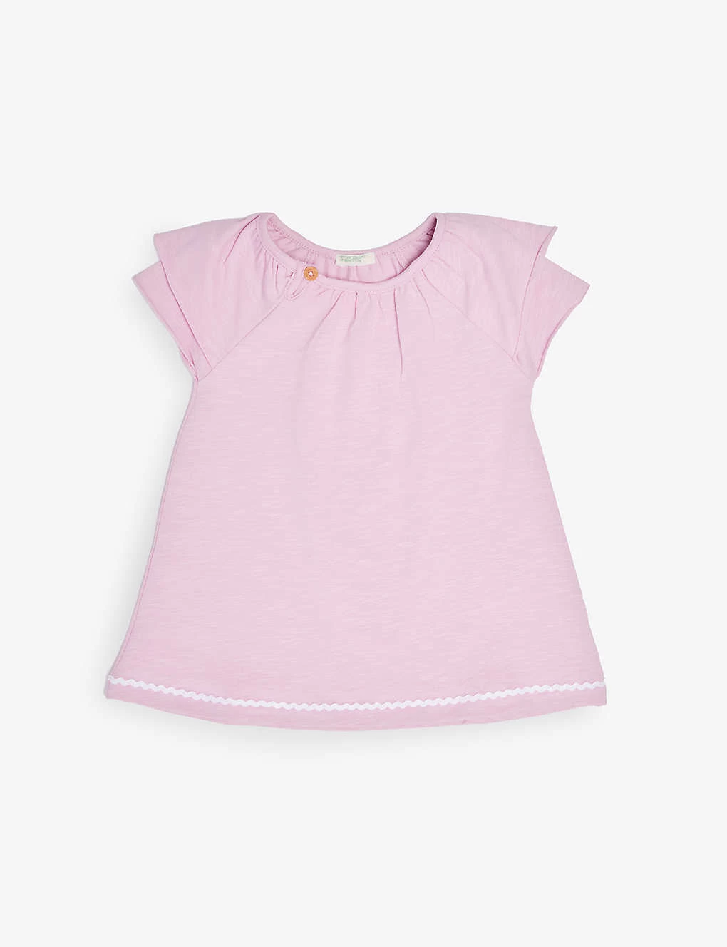 Benetton Embellished-hem A-line Stretch-cotton Dress 1-18 Months 1 Benetton Embellished-hem A-line Stretch-cotton Dress 1-18 Months