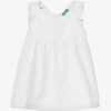 Benetton Ruffle Sleeve Linen And Cotton-blend Dress 1-6 Years