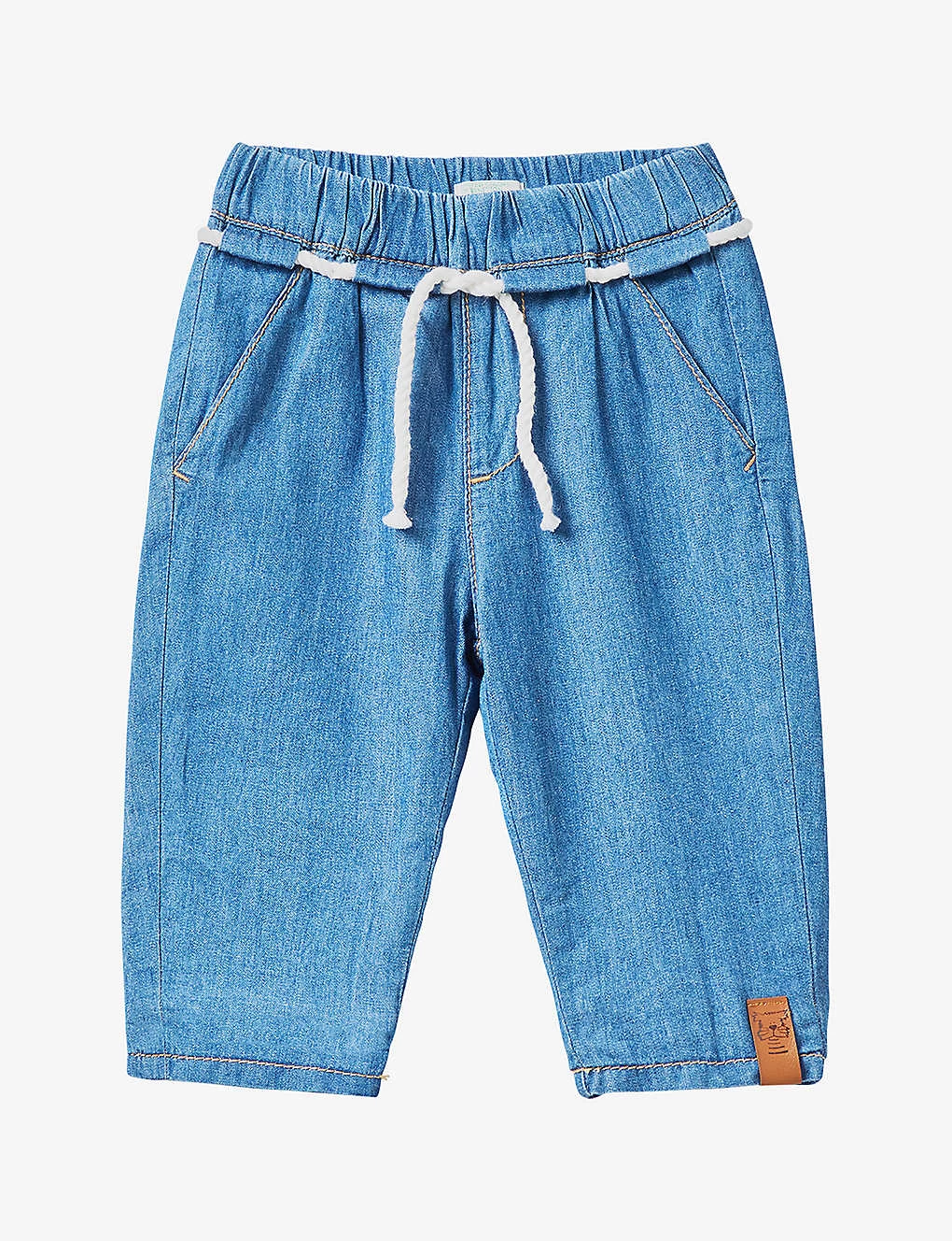Benetton Elasticated-waist Rope-fastening Jeans 1-18 Months 1 Benetton Elasticated-waist Rope-fastening Jeans 1-18 Months