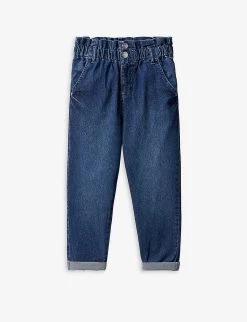 Benetton Basket-waist Wide-leg Stretch-denim Jeans 6-14 Years