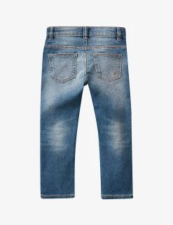 Benetton Slim-fit Straight-leg Stretch-denim Jeans 1-6 Years -Kid Couture R04151603 BLUEDENIM ALT02