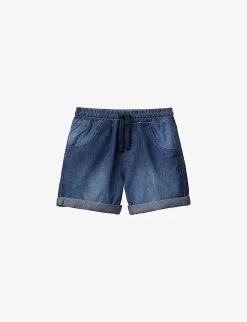 Benetton Elasticated-waist Drawstring-fastening Denim Shorts 1-6 Years