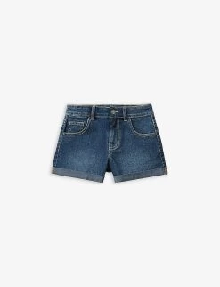 Benetton Folded-hem Stretch-denim Shorts 6-14 Years