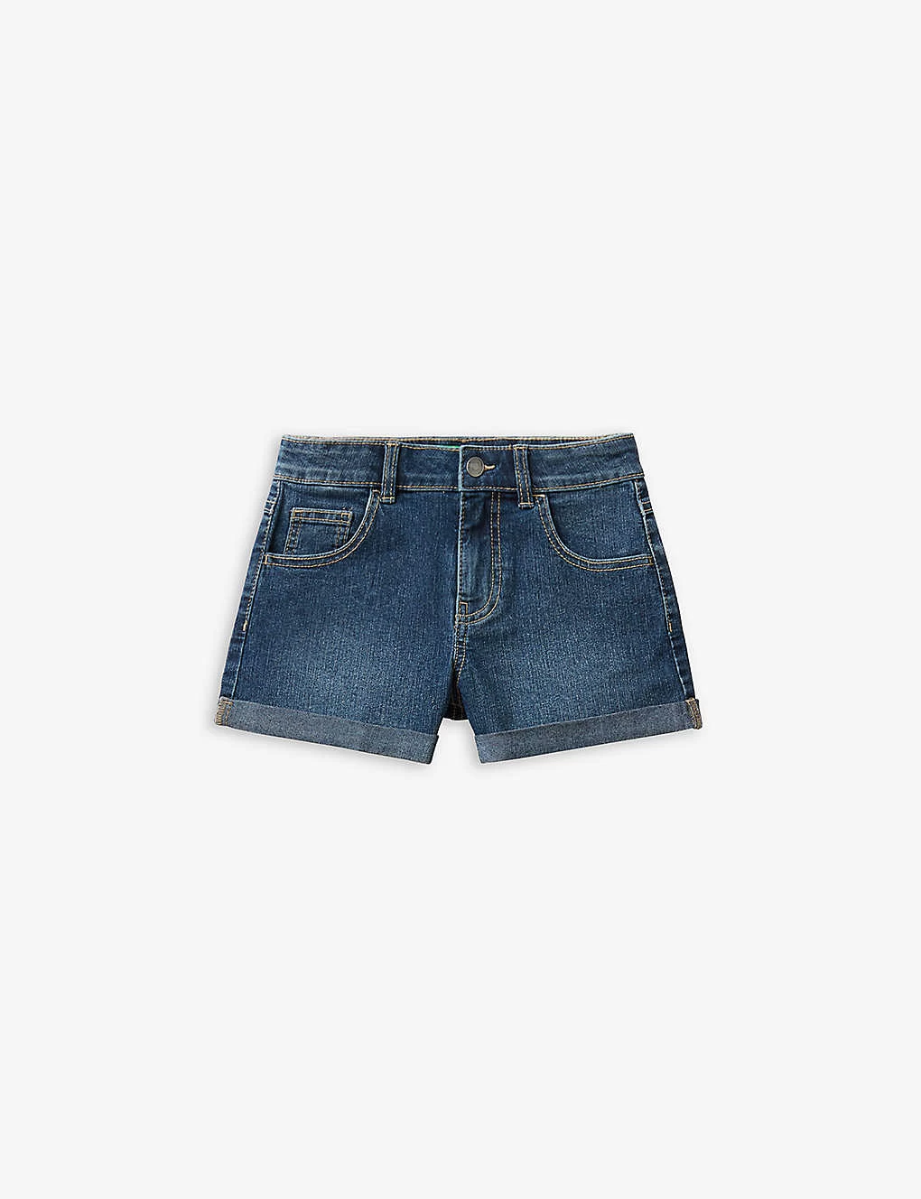 Benetton Folded-hem Stretch-denim Shorts 6-14 Years 1 Benetton Folded-hem Stretch-denim Shorts 6-14 Years