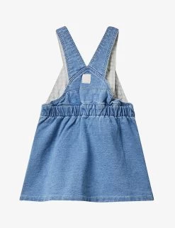 Benetton Heart-pocket A-line Stretch-denim Pinafore Dress 1-18 Months 5 Benetton Heart-pocket A-line Stretch-denim Pinafore Dress 1-18 Months -Kid Couture R04151617 BLUEDENIM ALT02
