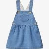 Benetton Heart-pocket A-line Stretch-denim Pinafore Dress 1-18 Months