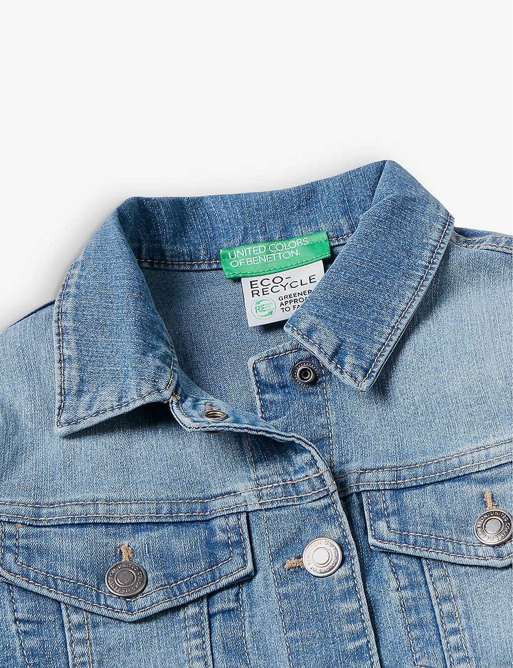 Benetton Regular-fit Patch-pocket Stretch-denim Jacket 6-14 Years 2 Benetton Regular-fit Patch-pocket Stretch-denim Jacket 6-14 Years - Image 2