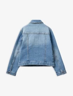 Benetton Regular-fit Patch-pocket Stretch-denim Jacket 6-14 Years 5 Benetton Regular-fit Patch-pocket Stretch-denim Jacket 6-14 Years -Kid Couture R04151620 BLUEDENIM ALT02