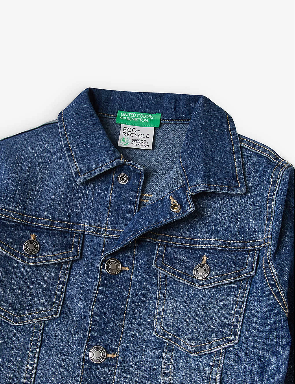 Benetton Regular-fit Long-sleeve Stretch-denim Jacket 6-14 Years 2 Benetton Regular-fit Long-sleeve Stretch-denim Jacket 6-14 Years - Image 2