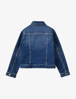 Benetton Regular-fit Long-sleeve Stretch-denim Jacket 6-14 Years 5 Benetton Regular-fit Long-sleeve Stretch-denim Jacket 6-14 Years -Kid Couture R04151621 BLUEDENIM ALT02