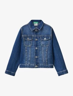 Benetton Regular-fit Long-sleeve Stretch-denim Jacket 6-14 Years