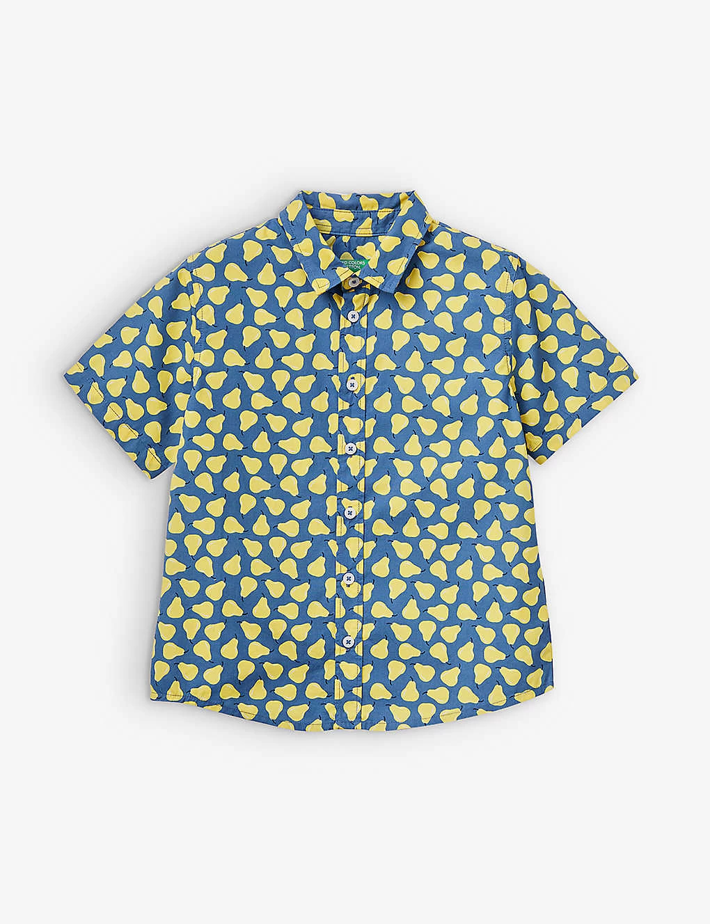 Benetton Pear-print Short-sleeved Cotton-poplin Shirt 1-6 Years 1 Benetton Pear-print Short-sleeved Cotton-poplin Shirt 1-6 Years
