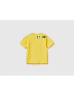 Benetton Pocket Detail Cotton-jersey T-shirt 1-6 Years 5 Benetton Pocket Detail Cotton-jersey T-shirt 1-6 Years -Kid Couture R04151633 SUNNYYELLOW ALT02