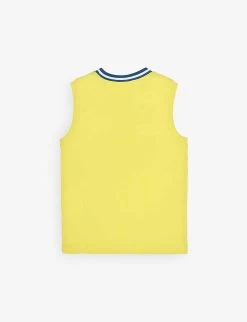 Benetton Slogan-print Sleeveless Cotton-jersey Top 6-14 Years -Kid Couture R04151637 SUNNYYELLOW ALT02