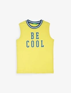 Benetton Slogan-print Sleeveless Cotton-jersey Top 6-14 Years