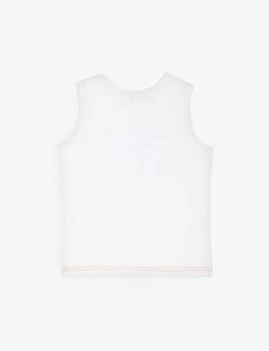 Benetton Graphic-print Sleeveless Cotton-jersey Top 6-14 Years -Kid Couture R04151638 WHITE ALT02