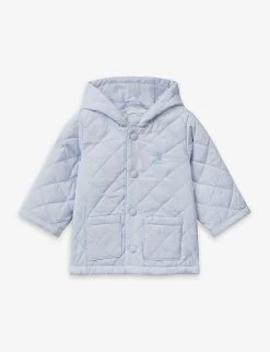 Benetton Logo-embroidered Quilted Woven Jacket 1-18 Months