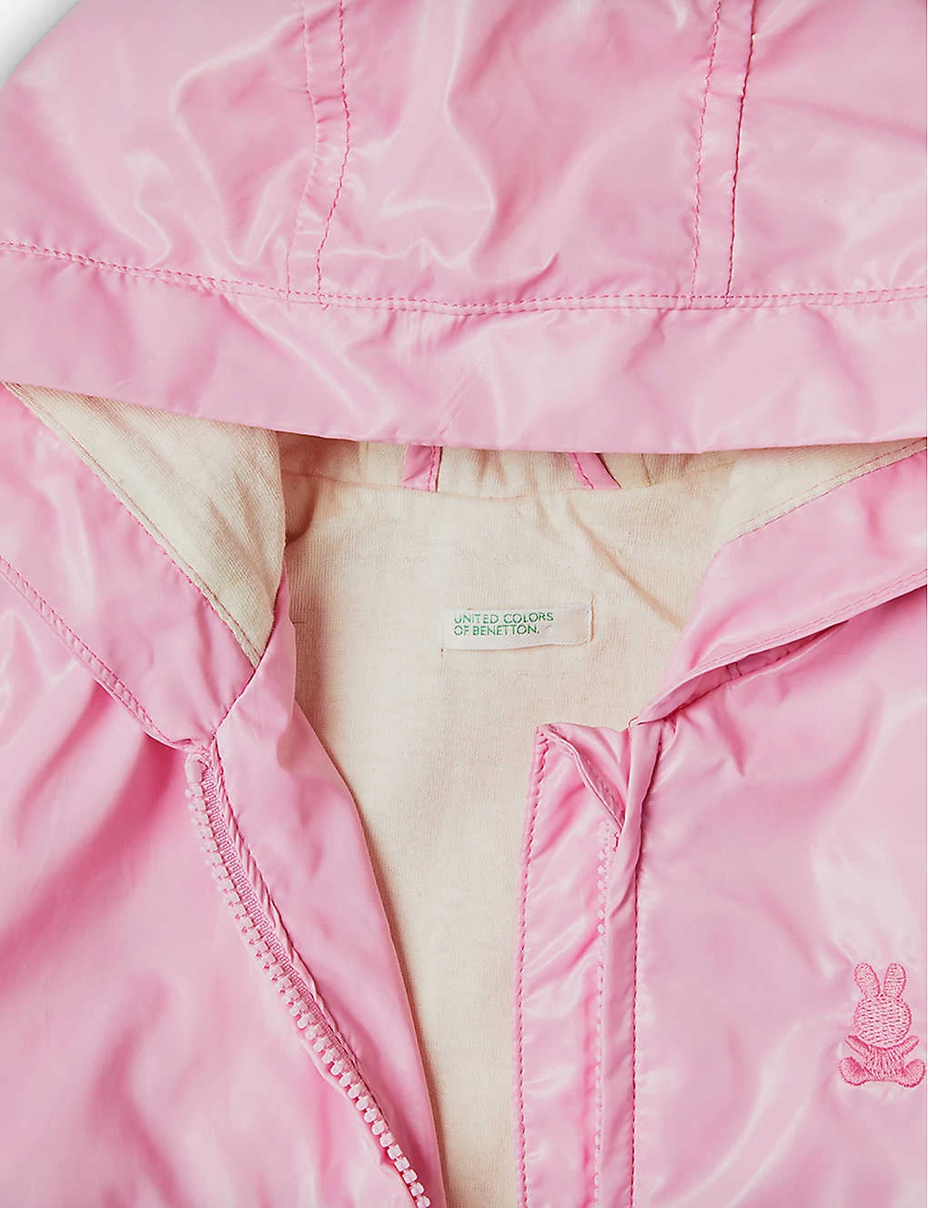 Benetton Logo-embroidered Hooded Nylon Jacket 1-18 Months 2 Benetton Logo-embroidered Hooded Nylon Jacket 1-18 Months - Image 2