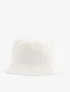 Benetton Logo-embroidered Wide-brim Cotton Bucket Hat 6-14 Years -Kid Couture R04151658 WHITE ALT02