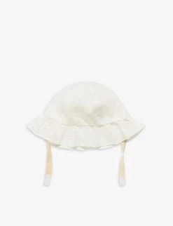 Benetton Frilled-brim Chin-strap Cotton Sun Hat 1-5 Years