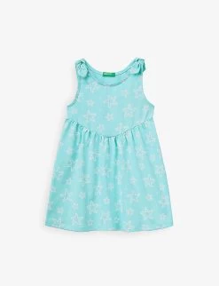 Benetton Starfish-patterned Cotton-jersey Dress 12 Months-6 Years