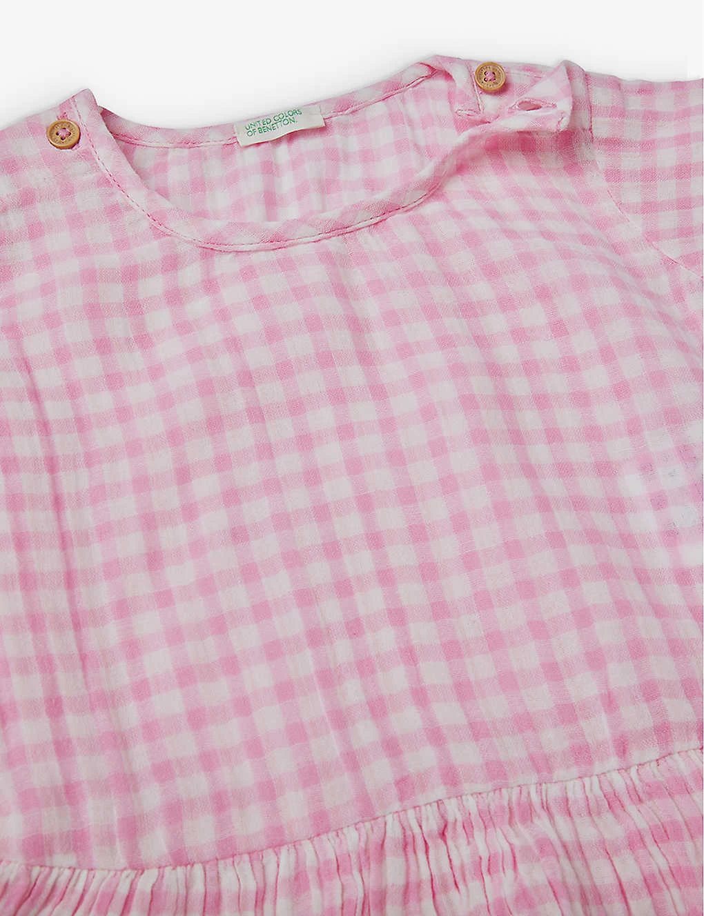 Benetton Gingham Cotton Dress 1-18 Months 2 Benetton Gingham Cotton Dress 1-18 Months - Image 2