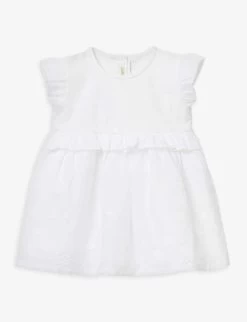 Benetton Ruffled Broderie-anglaise Cotton Dress 1-18 Months